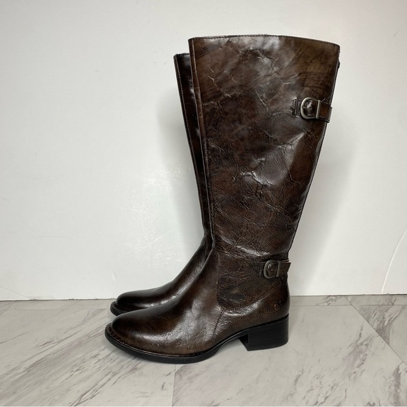 Born Gibb Knee High Wide Calf Brown Leather Boot 7 1/2 M - Picture 16 of 16